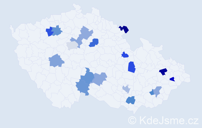 Jméno: 'Věnka', počet výskytů 21 v celé ČR