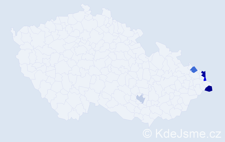 Jméno: 'Przemysław', počet výskytů 7 v celé ČR