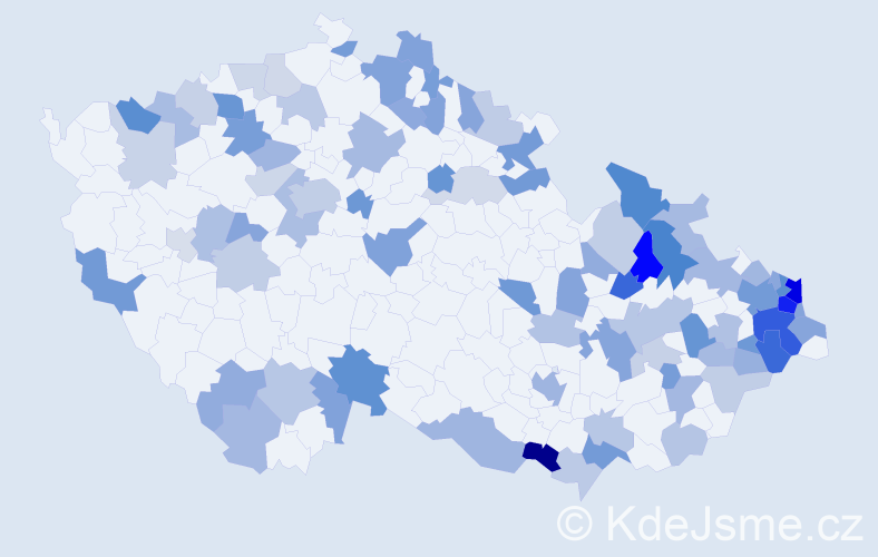 Jméno: 'Antónia', počet výskytů 161 v celé ČR