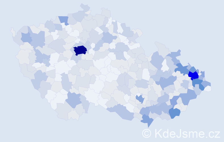 Jméno: 'Cecilie', počet výskytů 652 v celé ČR