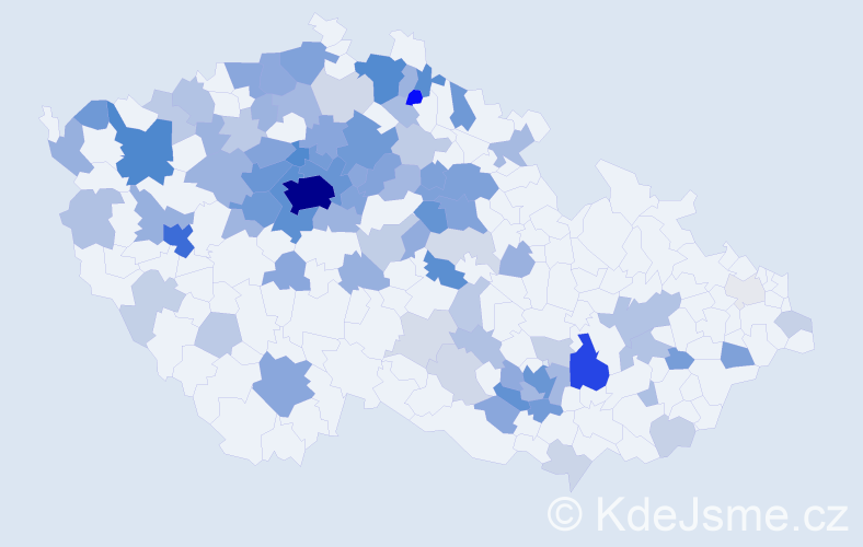 Jméno: 'Vadym', počet výskytů 342 v celé ČR