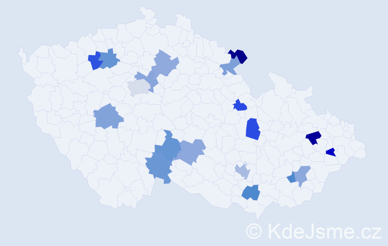 Jméno: 'Věnka', počet výskytů 21 v celé ČR