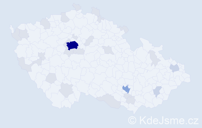 Jméno: 'Tanja', počet výskytů 58 v celé ČR