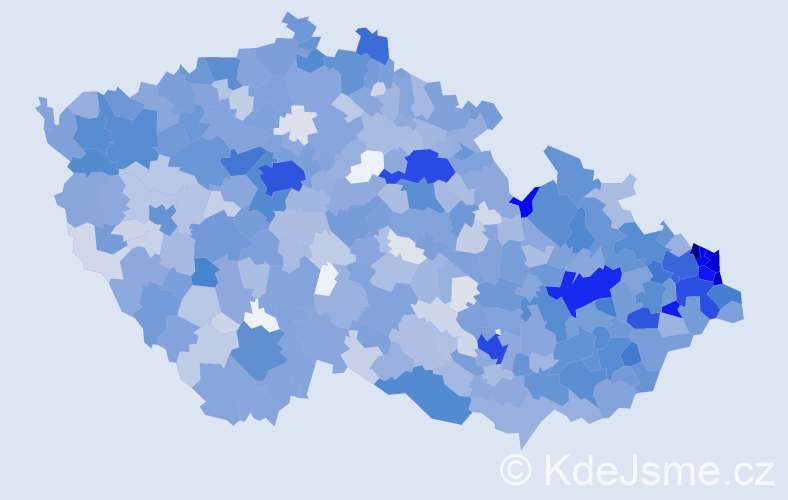 Jméno: 'Evžen', počet výskytů 3572 v celé ČR