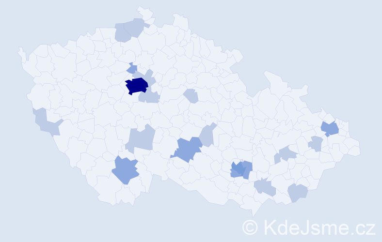 Jméno: 'Jorika', počet výskytů 35 v celé ČR