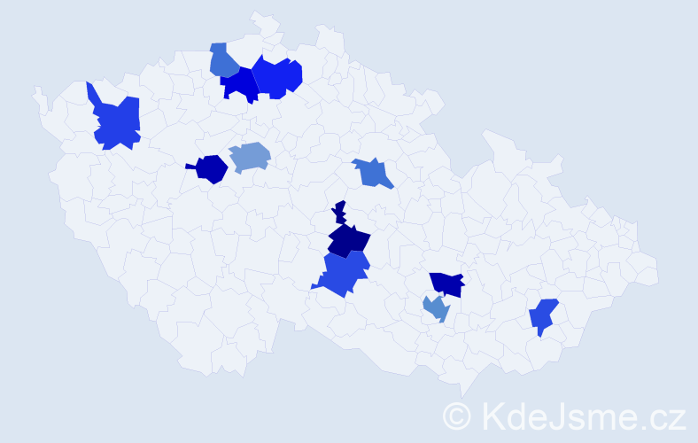 Jméno: 'Jargalsaikhan', počet výskytů 16 v celé ČR