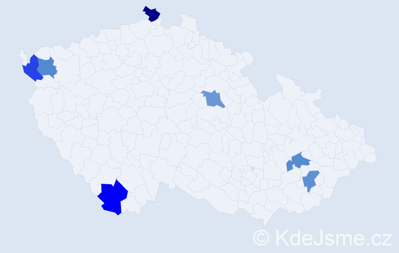 Jméno: 'Ottó', počet výskytů 7 v celé ČR