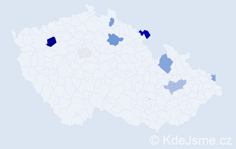 Jméno: 'Albrecht', počet výskytů 8 v celé ČR