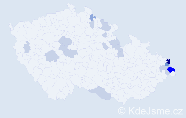 Jméno: 'Grażyna', počet výskytů 42 v celé ČR