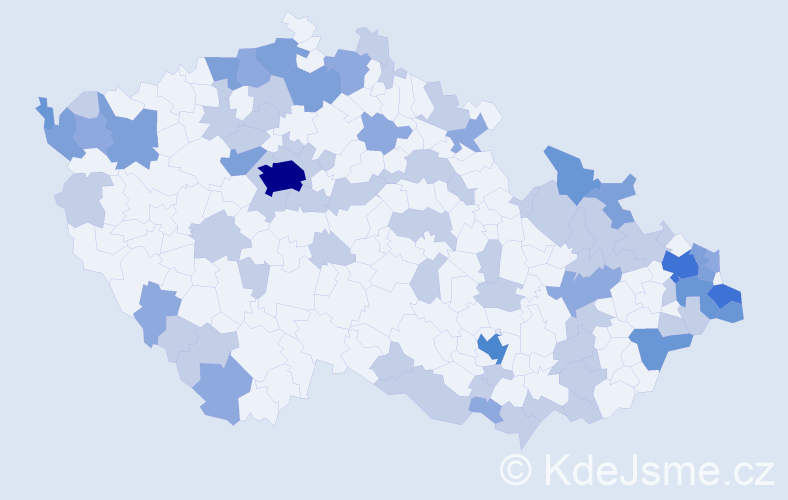Jméno: 'Rozalie', počet výskytů 147 v celé ČR