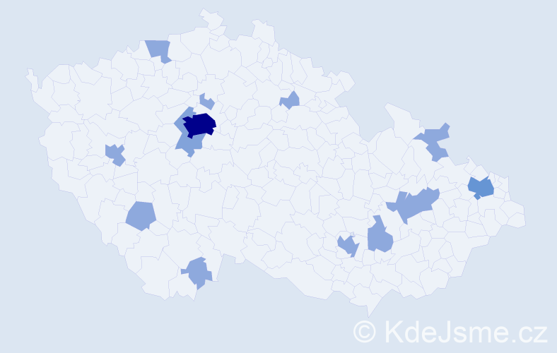 Jméno: 'Rajko', počet výskytů 23 v celé ČR