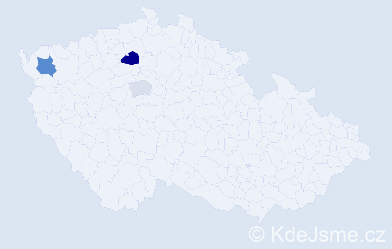 Jméno: 'Namig', počet výskytů 3 v celé ČR