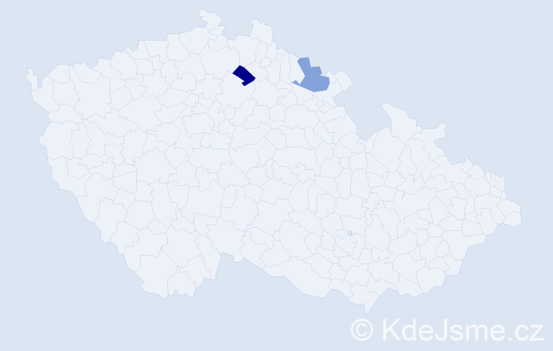 Jméno: 'Halina Marie', počet výskytů 2 v celé ČR