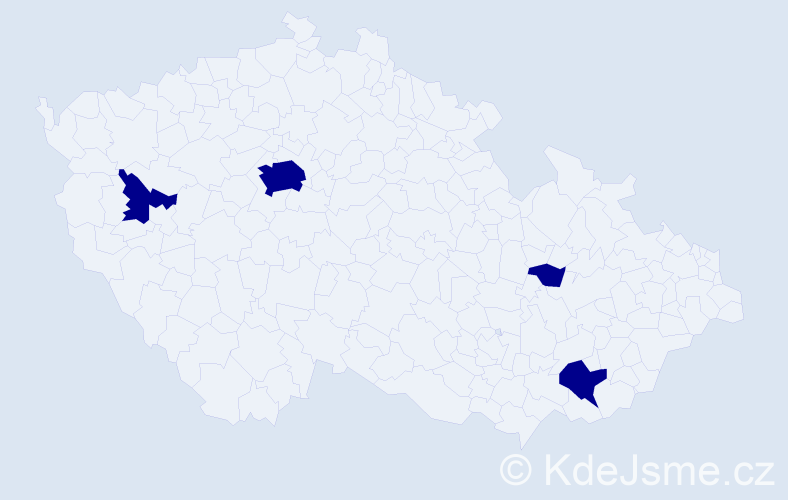 Jméno: 'Janinka', počet výskytů 4 v celé ČR
