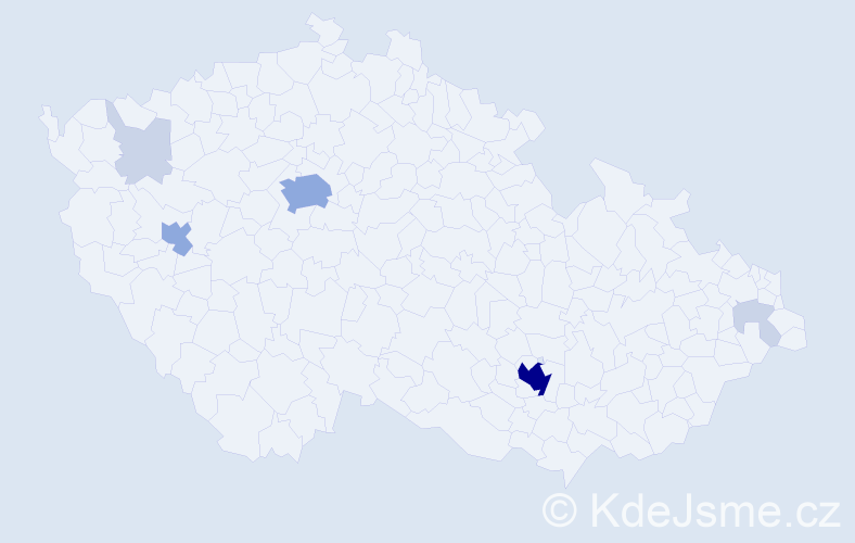 Jméno: 'Noa', počet výskytů 19 v celé ČR