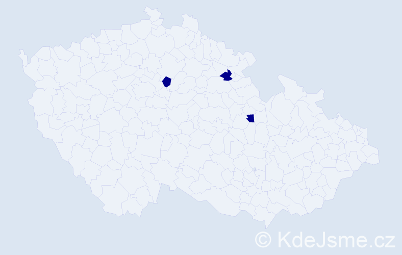 Jméno: 'Matyas Jan', počet výskytů 3 v celé ČR