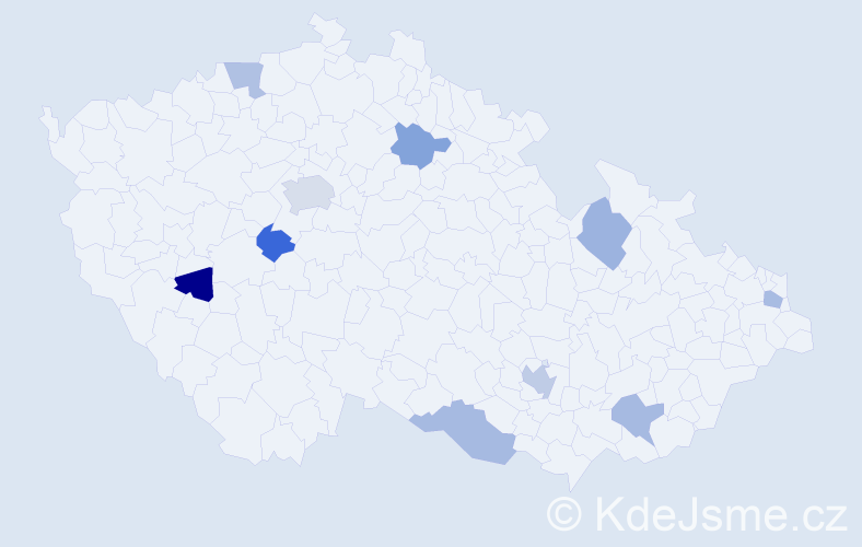 Jméno: 'Janna', počet výskytů 13 v celé ČR