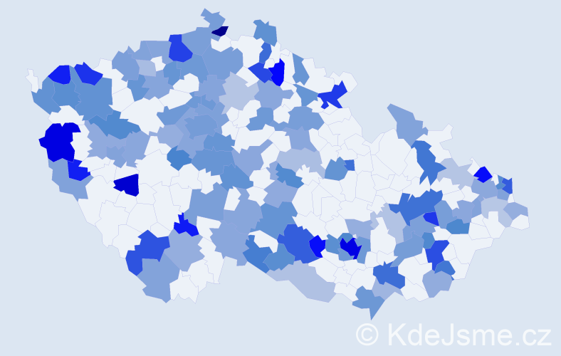 Jméno: 'Danny', počet výskytů 209 v celé ČR