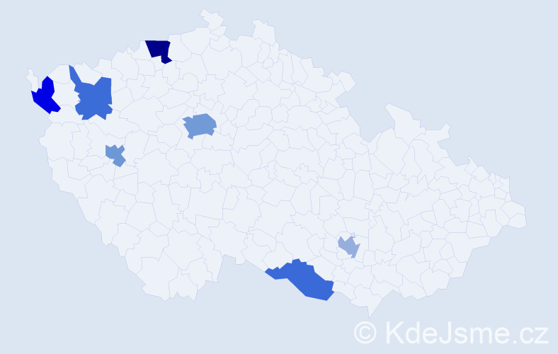 Jméno: 'Victoriya', počet výskytů 12 v celé ČR