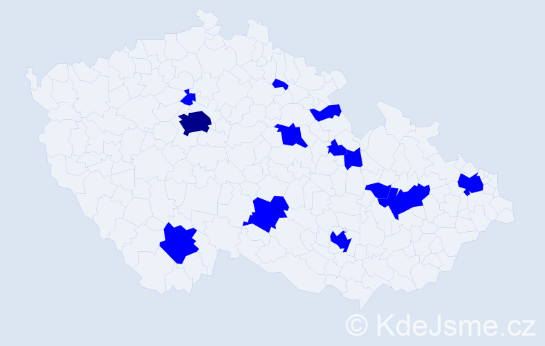 Jméno: 'Svata', počet výskytů 14 v celé ČR