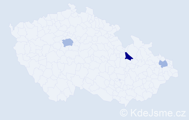 Jméno: 'Lygie', počet výskytů 5 v celé ČR