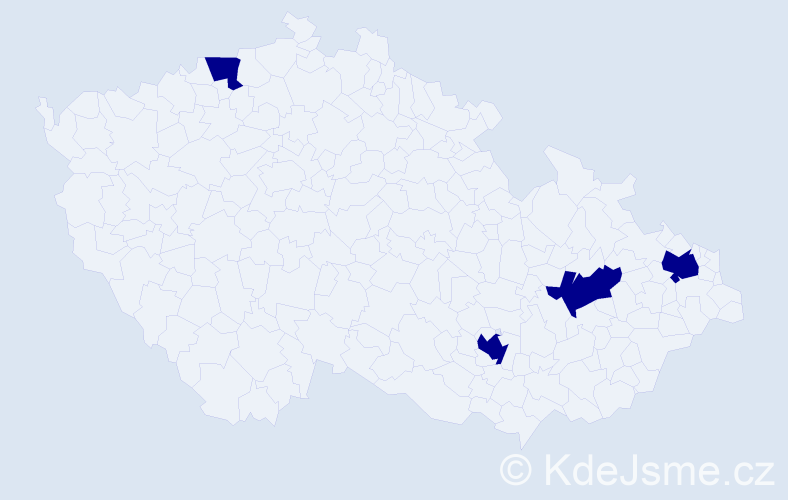 Jméno: 'Carmela', počet výskytů 4 v celé ČR