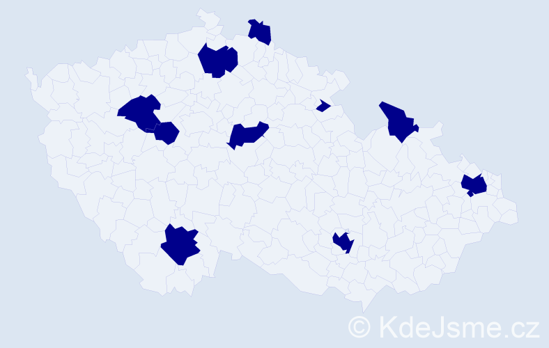 Jméno: 'Lukáš Jiří', počet výskytů 10 v celé ČR