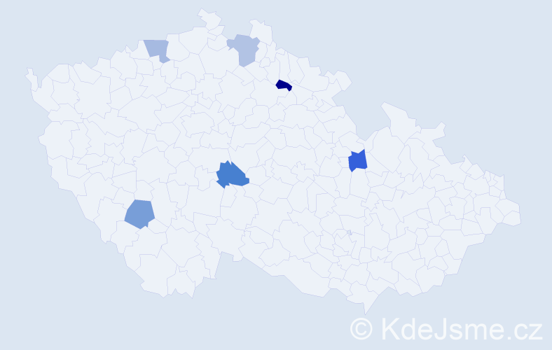 Jméno: 'Travis', počet výskytů 6 v celé ČR