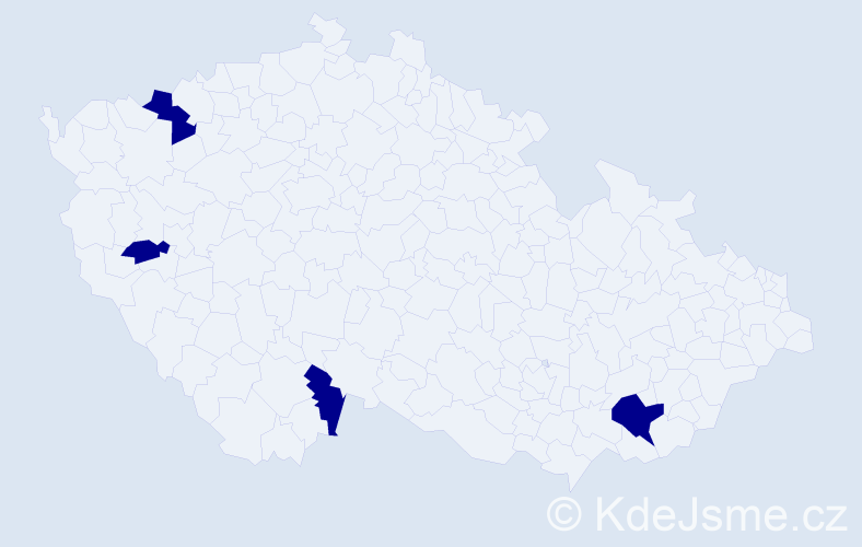 Jméno: 'Minh Hue', počet výskytů 4 v celé ČR