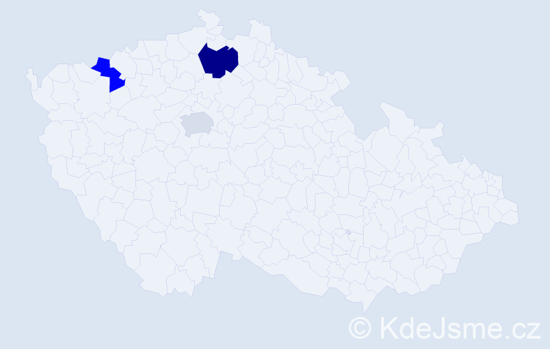 Jméno: 'Redžo', počet výskytů 4 v celé ČR