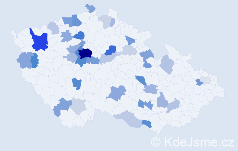 Jméno: 'Timur', počet výskytů 141 v celé ČR