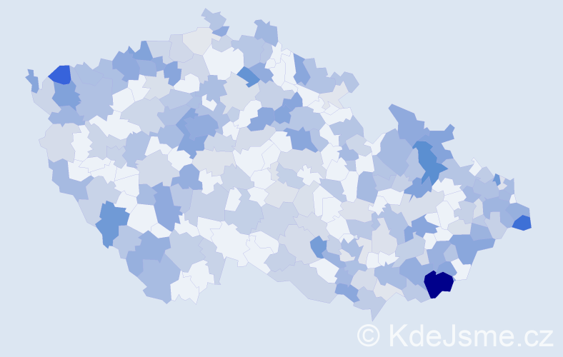 Jméno: 'Justina', počet výskytů 506 v celé ČR