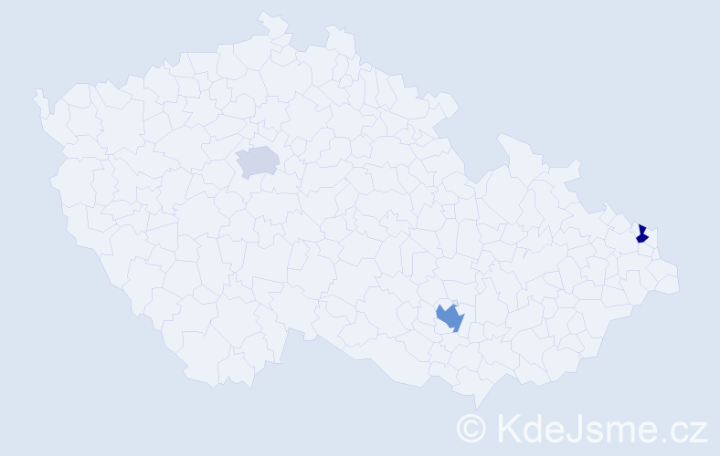 Jméno: 'Eve', počet výskytů 4 v celé ČR