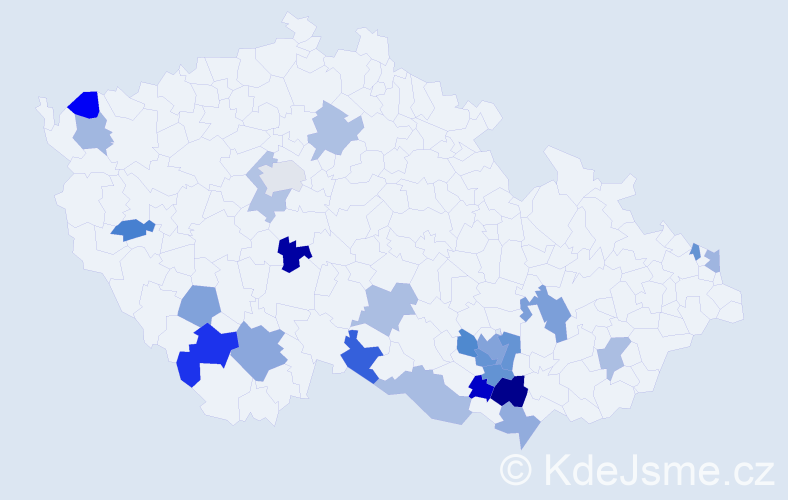 Jméno: 'Klotilda', počet výskytů 35 v celé ČR