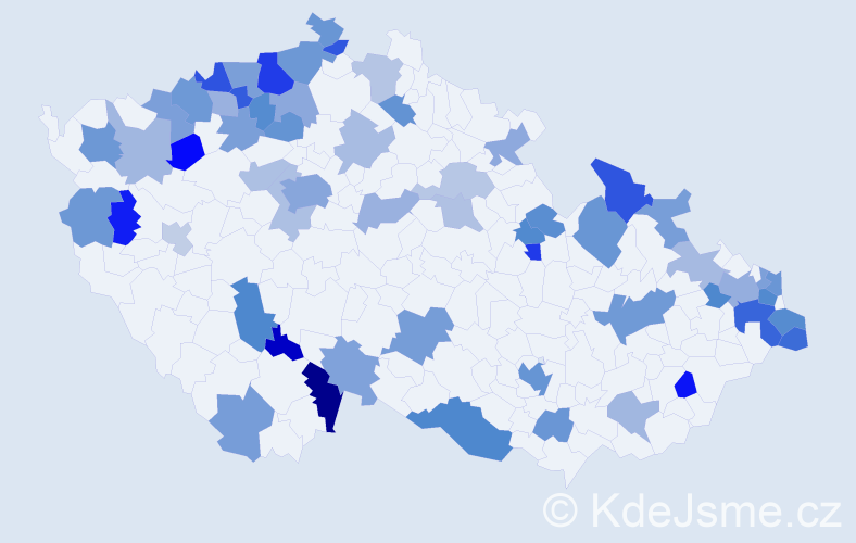 Jméno: 'Marcus', počet výskytů 101 v celé ČR