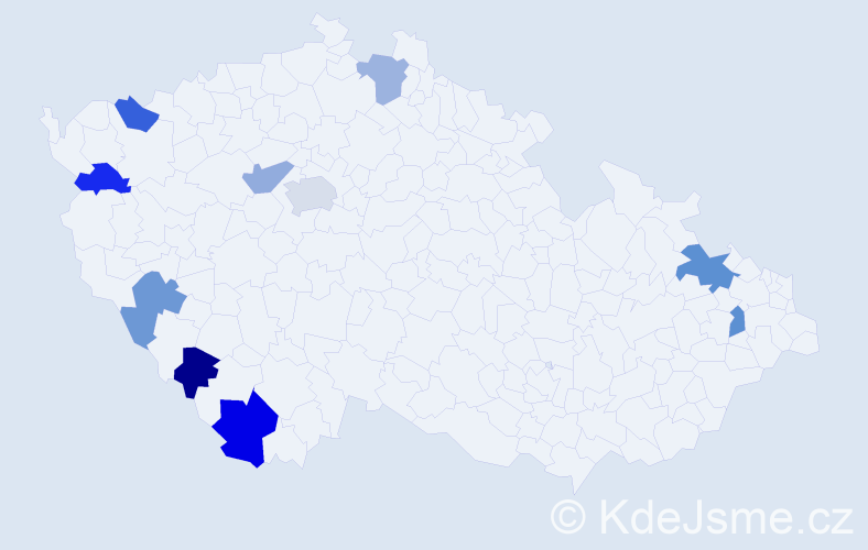 Jméno: 'Adalbert', počet výskytů 13 v celé ČR