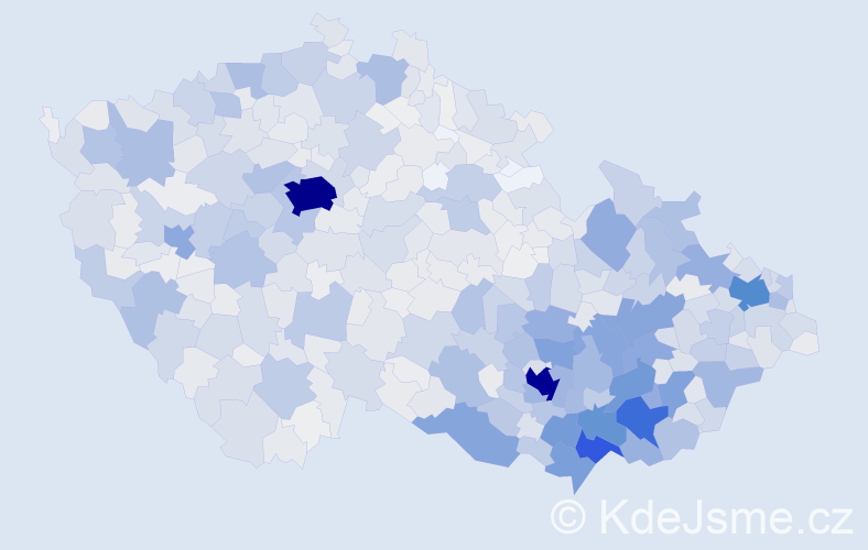 Jméno: 'Josefa', počet výskytů 3449 v celé ČR