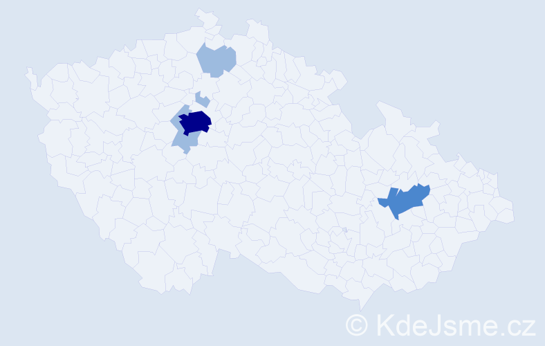 Jméno: 'Ken', počet výskytů 9 v celé ČR