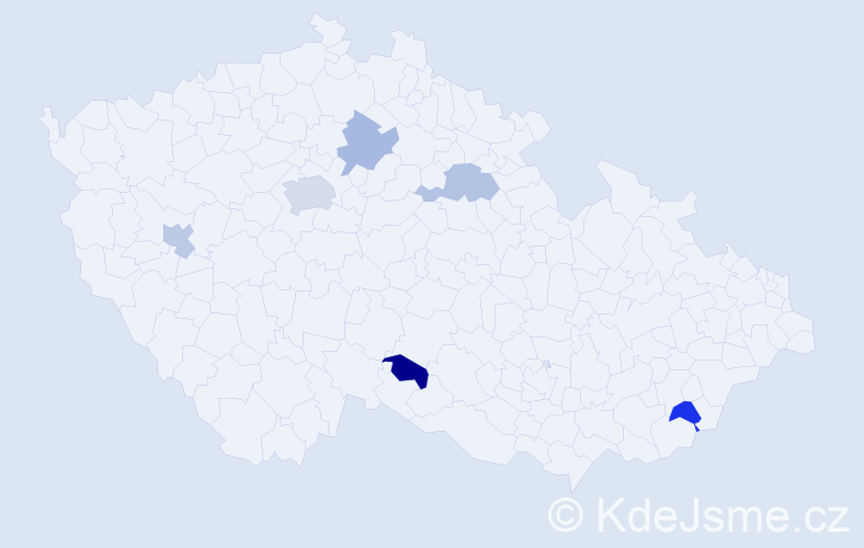 Jméno: 'Saad', počet výskytů 8 v celé ČR