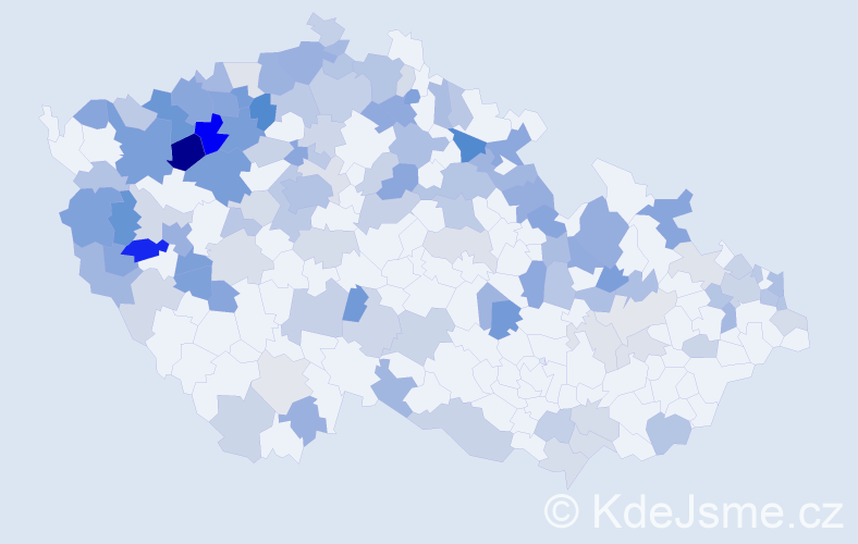 Jméno: 'Slavěna', počet výskytů 236 v celé ČR