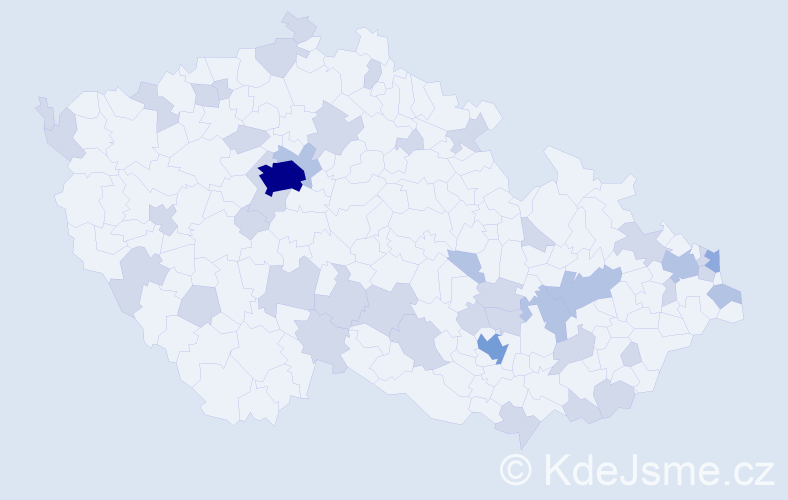 Jméno: 'Dorian', počet výskytů 71 v celé ČR