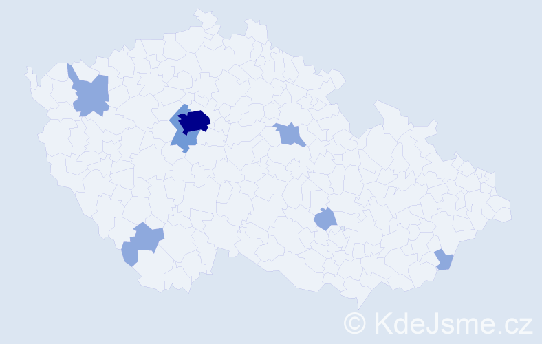 Jméno: 'Grigoriy', počet výskytů 13 v celé ČR