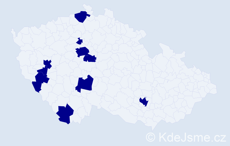 Jméno: 'Idriz', počet výskytů 10 v celé ČR