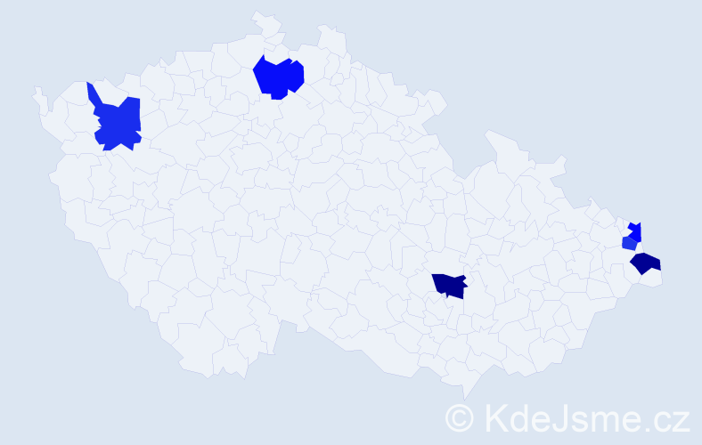 Jméno: 'Waleria', počet výskytů 6 v celé ČR