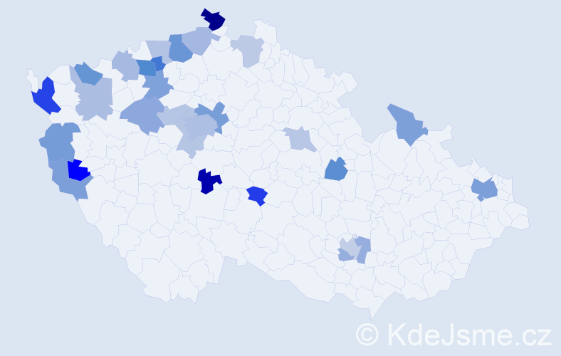 Jméno: 'Thi Thom', počet výskytů 49 v celé ČR