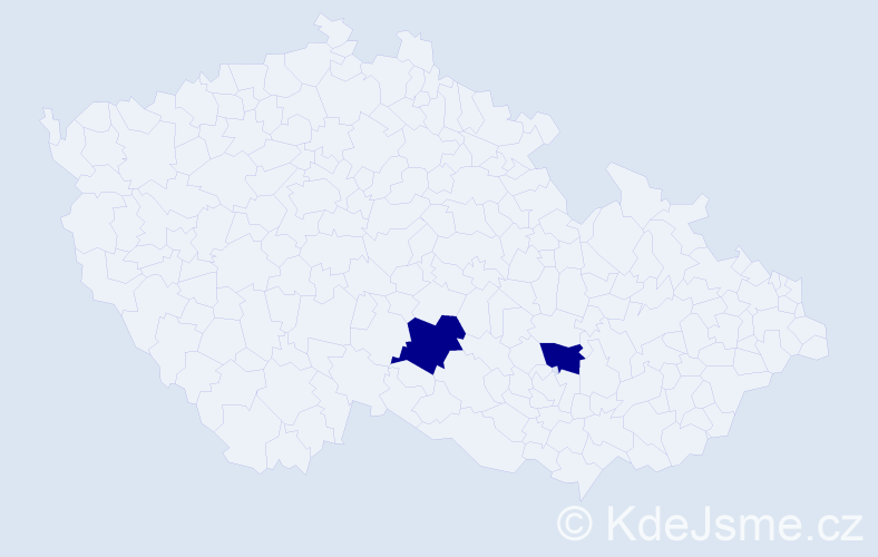Jméno: 'Sosorburam', počet výskytů 2 v celé ČR