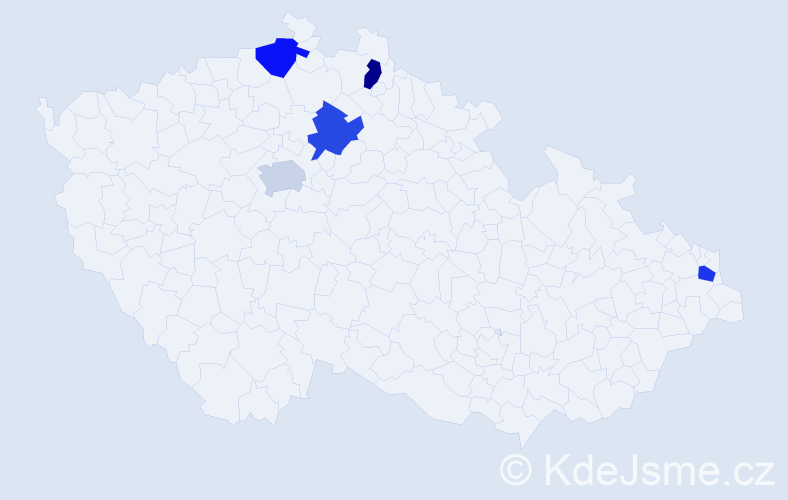 Jméno: 'Artak', počet výskytů 5 v celé ČR