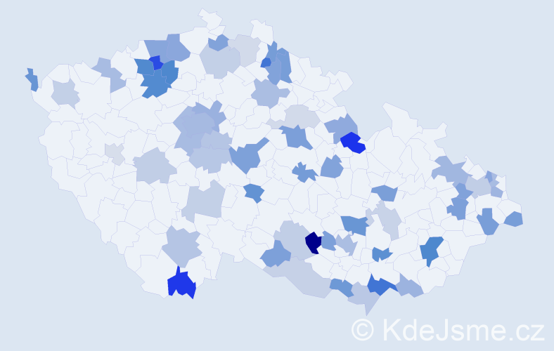 Jméno: 'Ria', počet výskytů 116 v celé ČR