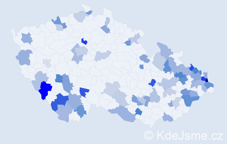 Jméno: 'Kornelie', počet výskytů 116 v celé ČR