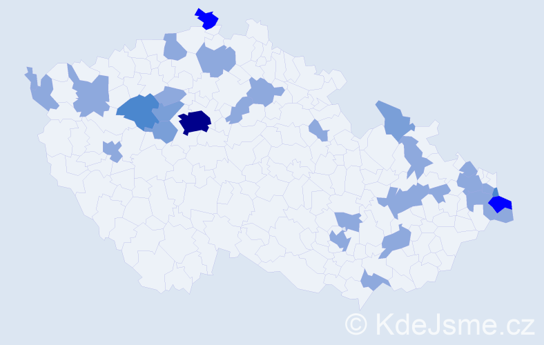 Jméno: 'Kornel', počet výskytů 51 v celé ČR